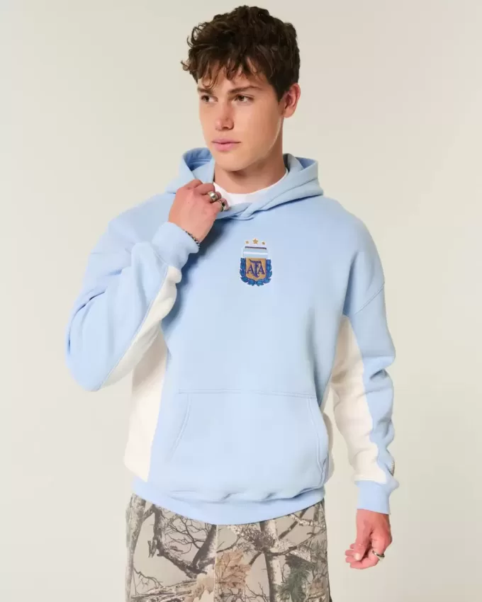 Sudadera con capucha gráfica de la Asociación Argentina de Fútbol Sudadera con capucha gráfica de la Asociación Argentina de Fútbol