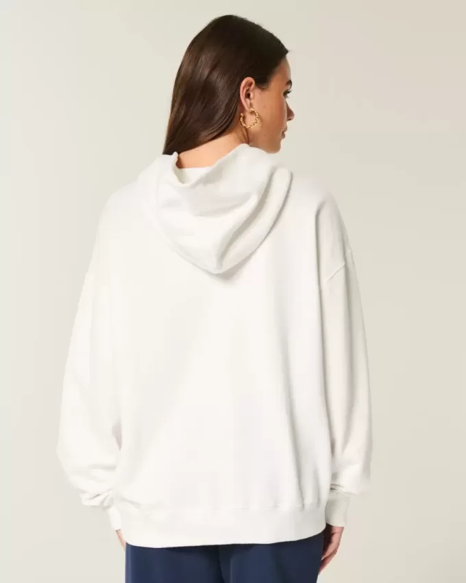 Sudadera con capucha gráfica de la Costa Este de gran tamaño