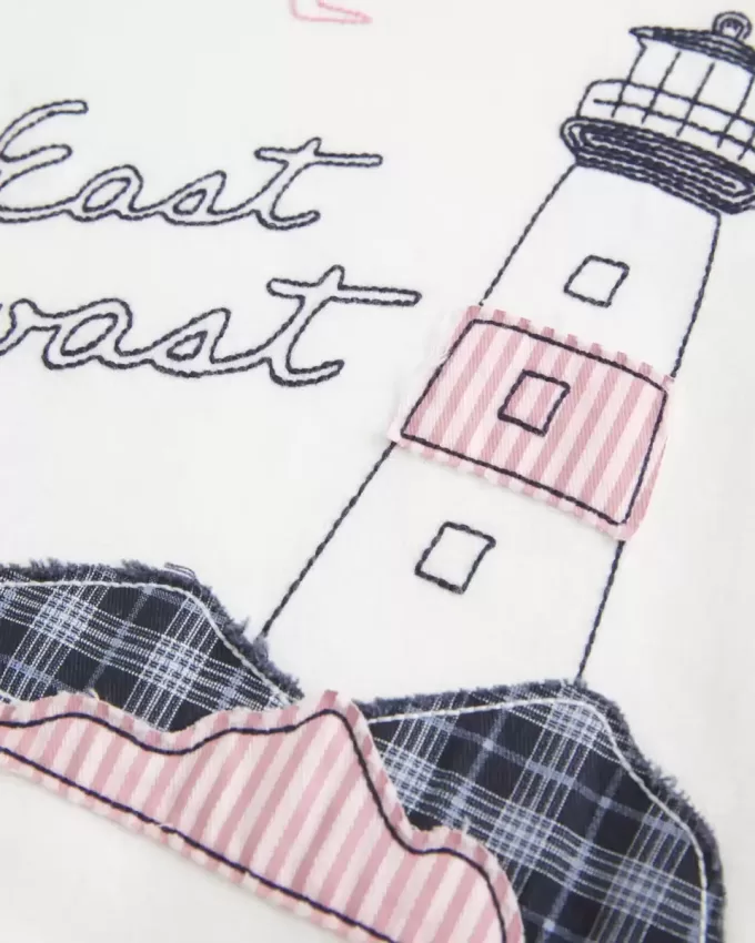 Sudadera con capucha gráfica de la Costa Este de gran tamaño