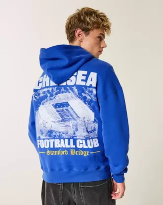Sudadera con capucha gráfica del Chelsea FC de estilo cuadrado