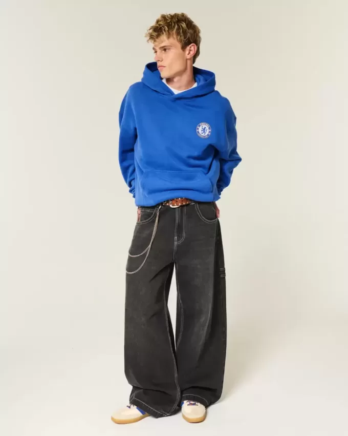 Sudadera con capucha gráfica del Chelsea FC de estilo cuadrado Sudadera con capucha gráfica del Chelsea FC de estilo cuadrado
