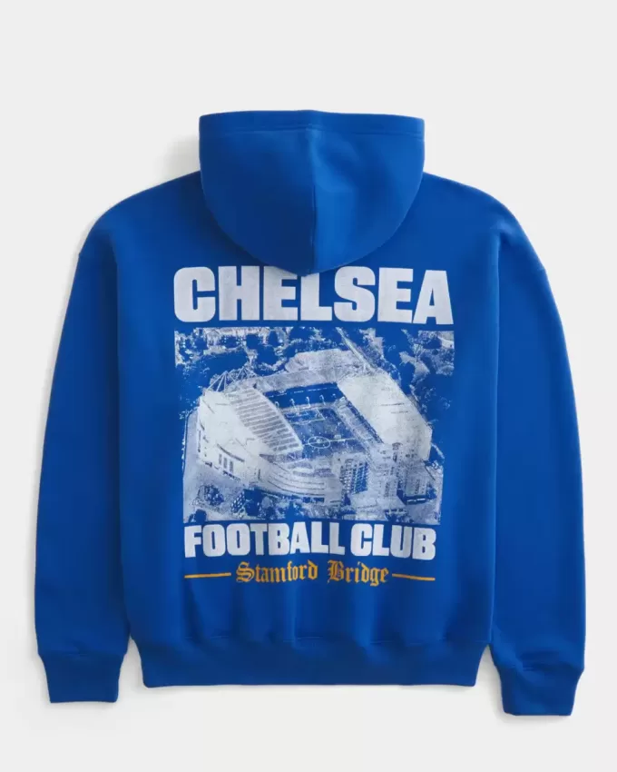 Sudadera con capucha gráfica del Chelsea FC de estilo cuadrado Sudadera con capucha gráfica del Chelsea FC de estilo cuadrado