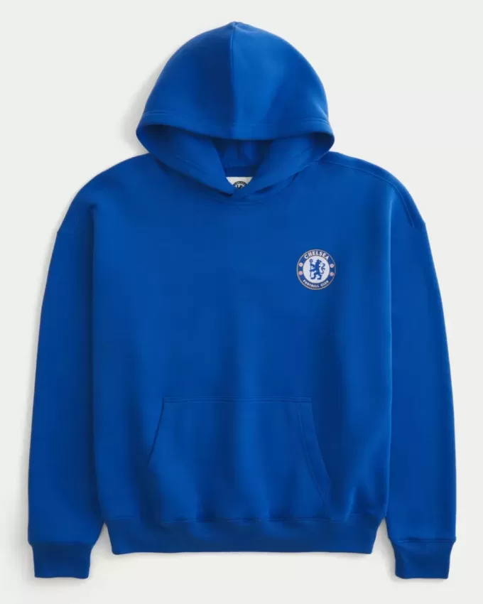 Sudadera con capucha gráfica del Chelsea FC de estilo cuadrado Sudadera con capucha gráfica del Chelsea FC de estilo cuadrado