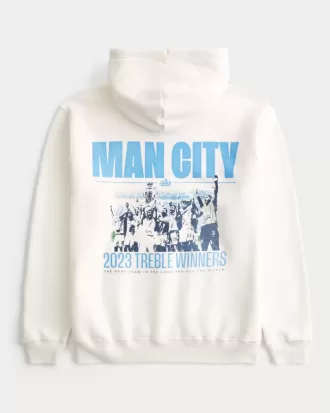 Sudadera con capucha gráfica relajada del Manchester City