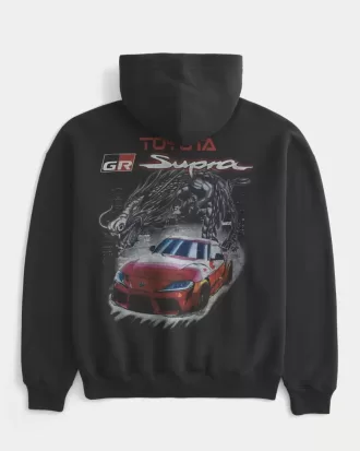Sudadera con capucha gráfica Toyota Supra cuadrada