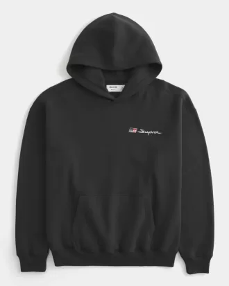 Sudadera con capucha gráfica Toyota Supra cuadrada