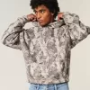 Sudadera con capucha holgada y camuflaje Sudadera con capucha holgada y camuflaje