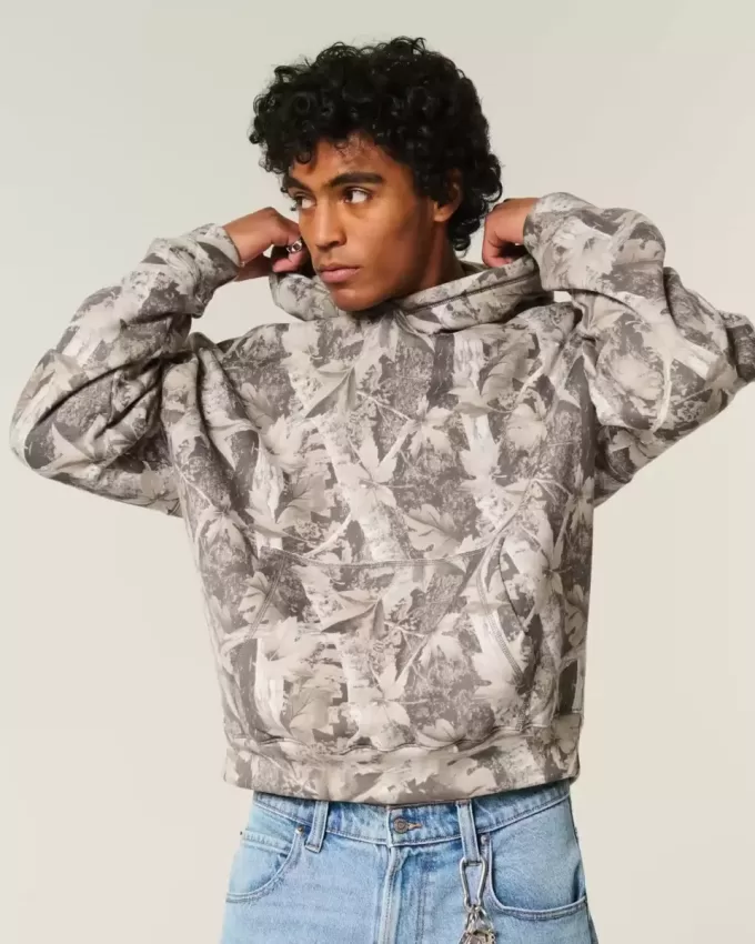 Sudadera con capucha holgada y camuflaje Sudadera con capucha holgada y camuflaje