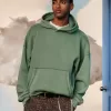 Sudadera con capucha holgada y cintura ajustada Sudadera con capucha holgada y cintura ajustada