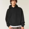 Sudadera con capucha holgada y cintura ajustada Sudadera con capucha holgada y cintura ajustada