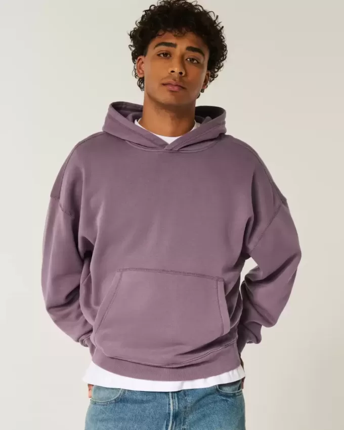 Sudadera con capucha holgada y cintura ajustada Sudadera con capucha holgada y cintura ajustada