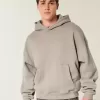 Sudadera con capucha holgada y cintura ajustada Sudadera con capucha holgada y cintura ajustada