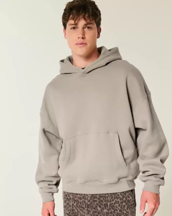 Sudadera con capucha holgada y cintura ajustada Sudadera con capucha holgada y cintura ajustada