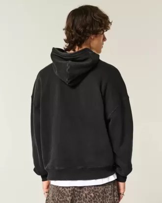 Sudadera con capucha holgada y cintura ajustada