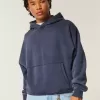 Sudadera con capucha holgada y cintura ajustada Sudadera con capucha holgada y cintura ajustada