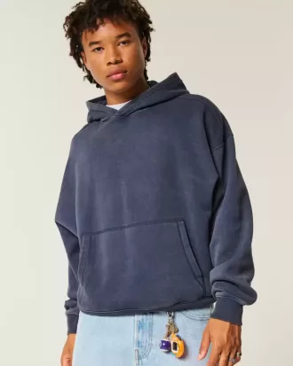 Sudadera con capucha holgada y cintura ajustada