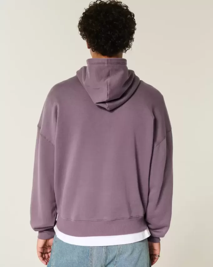 Sudadera con capucha holgada y cintura ajustada Sudadera con capucha holgada y cintura ajustada