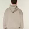 Sudadera con capucha holgada y cintura ajustada Sudadera con capucha holgada y cintura ajustada