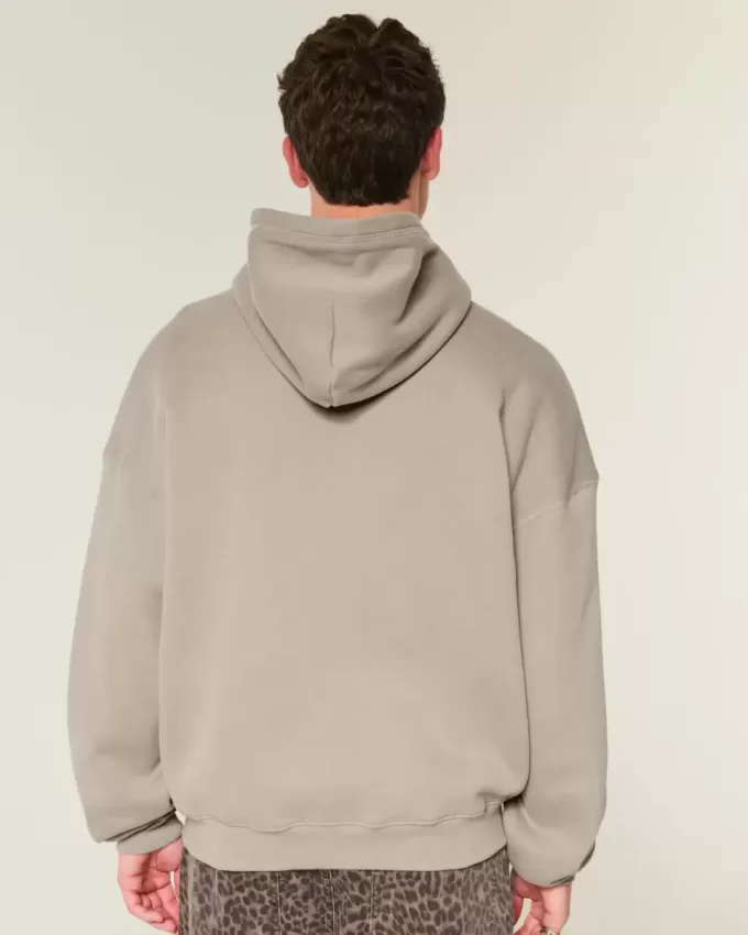 Sudadera con capucha holgada y cintura ajustada Sudadera con capucha holgada y cintura ajustada