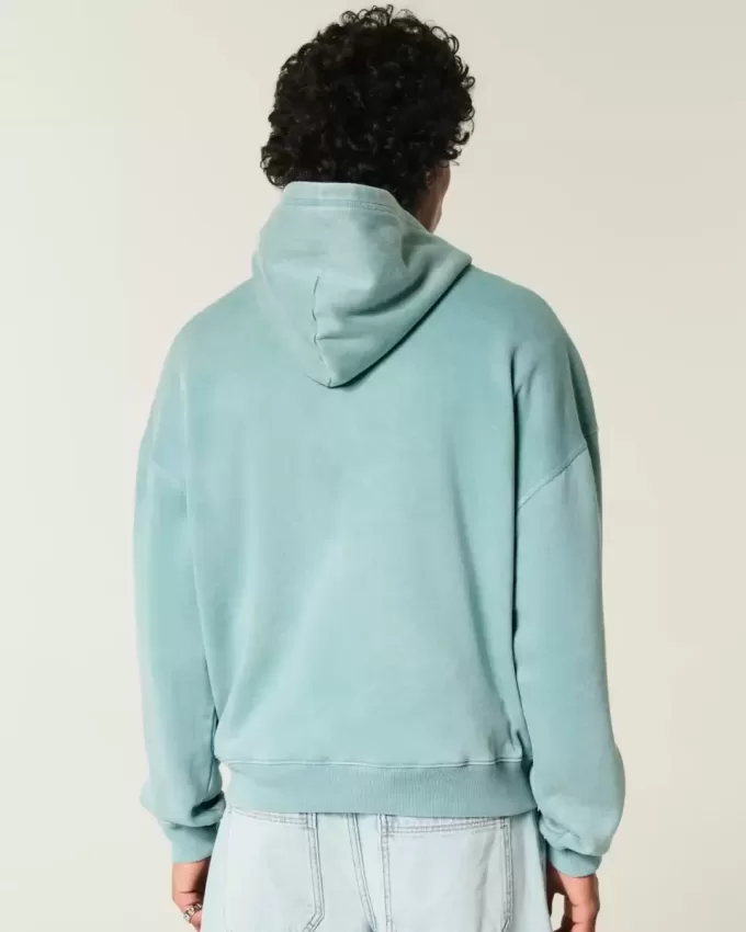 Sudadera con capucha holgada y cintura ajustada Sudadera con capucha holgada y cintura ajustada