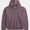 Sudadera con capucha holgada y cintura ajustada Sudadera con capucha holgada y cintura ajustada