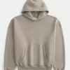 Sudadera con capucha holgada y cintura ajustada Sudadera con capucha holgada y cintura ajustada