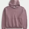 Sudadera con capucha holgada y cintura ajustada Sudadera con capucha holgada y cintura ajustada