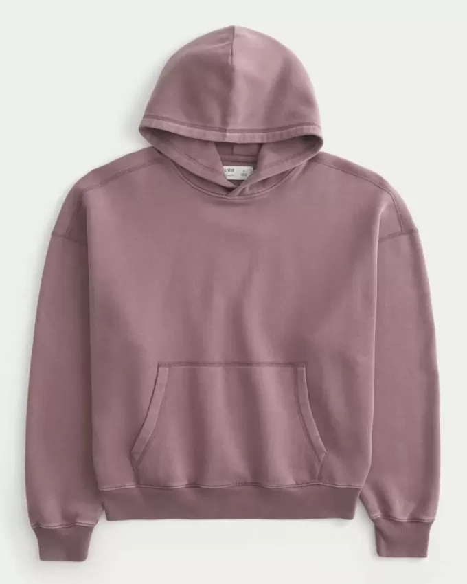 Sudadera con capucha holgada y cintura ajustada Sudadera con capucha holgada y cintura ajustada