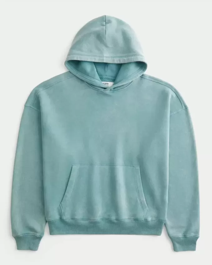Sudadera con capucha holgada y cintura ajustada Sudadera con capucha holgada y cintura ajustada