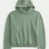 Sudadera con capucha holgada y cintura ajustada Sudadera con capucha holgada y cintura ajustada