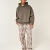 Sudadera con capucha holgada y cintura ajustada Sudadera con capucha holgada y cintura ajustada