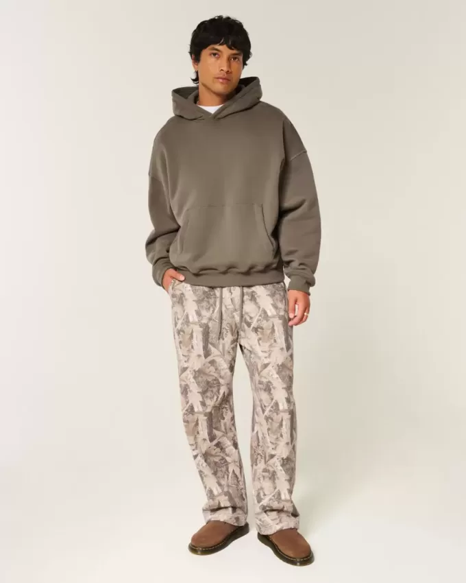 Sudadera con capucha holgada y cintura ajustada Sudadera con capucha holgada y cintura ajustada