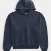 Sudadera con capucha holgada y cintura ajustada Sudadera con capucha holgada y cintura ajustada