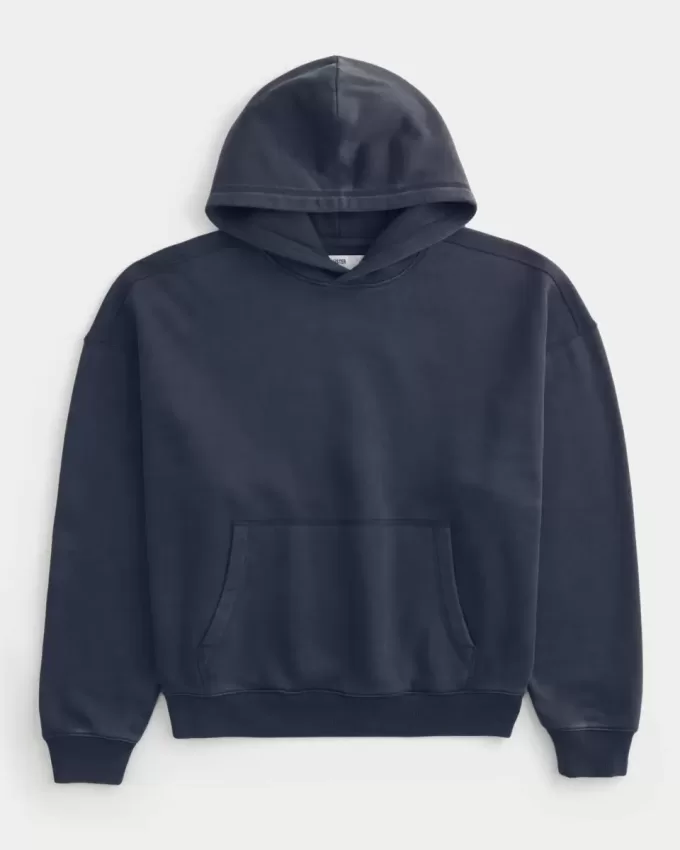 Sudadera con capucha holgada y cintura ajustada Sudadera con capucha holgada y cintura ajustada