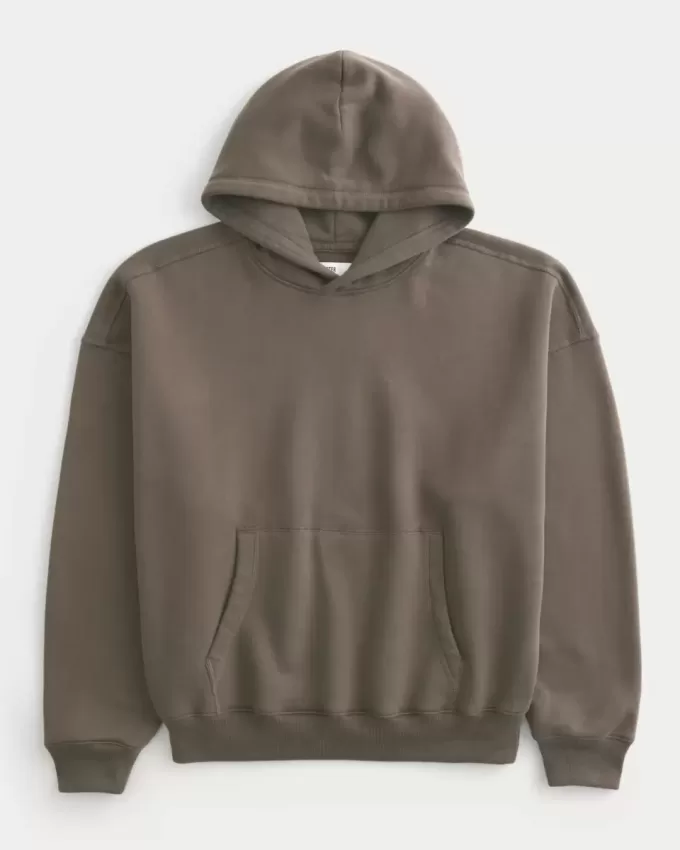 Sudadera con capucha holgada y cintura ajustada Sudadera con capucha holgada y cintura ajustada