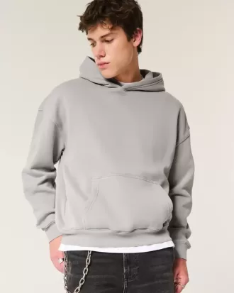 Sudadera con capucha lavada y cuadrada