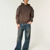 Sudadera con capucha lavada y cuadrada Sudadera con capucha lavada y cuadrada