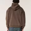 Sudadera con capucha lavada y cuadrada Sudadera con capucha lavada y cuadrada
