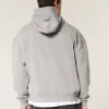 Sudadera con capucha lavada y cuadrada Sudadera con capucha lavada y cuadrada