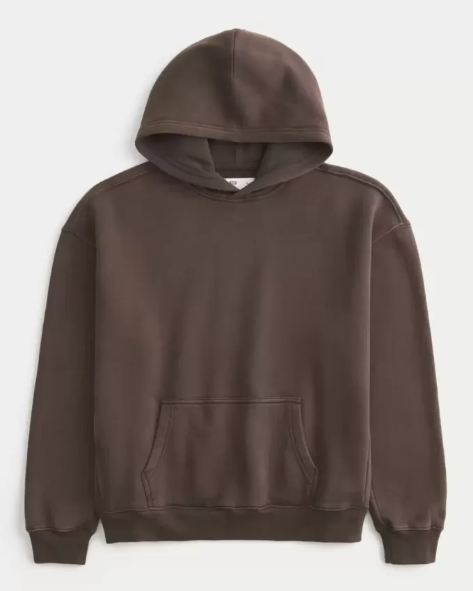 Sudadera con capucha lavada y cuadrada Sudadera con capucha lavada y cuadrada