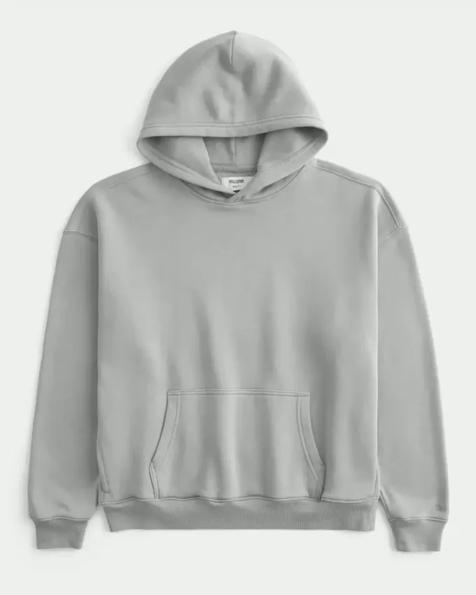 Sudadera con capucha lavada y cuadrada Sudadera con capucha lavada y cuadrada
