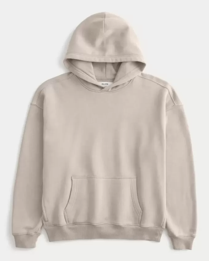 Sudadera con capucha lavada y cuadrada Sudadera con capucha lavada y cuadrada