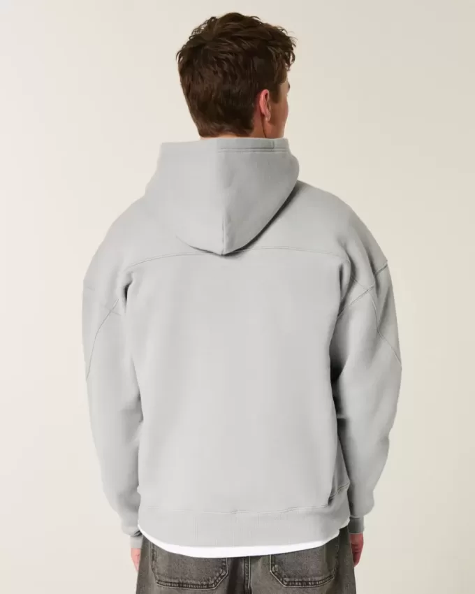 Sudadera con capucha y costuras cuadradas Sudadera con capucha y costuras cuadradas