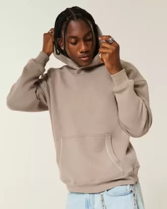 Sudadera con capucha y costuras en contraste de estilo cuadrado