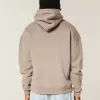 Sudadera con capucha y costuras en contraste de estilo cuadrado Sudadera con capucha y costuras en contraste de estilo cuadrado
