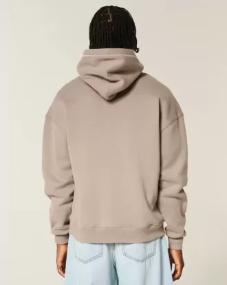 Sudadera con capucha y costuras en contraste de estilo cuadrado