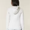 Sudadera con capucha y cremallera a rayas finas Sudadera con capucha y cremallera a rayas finas
