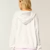 Sudadera con capucha y cremallera con estampado floral de gran tamaño Sudadera con capucha y cremallera con estampado floral de gran tamaño