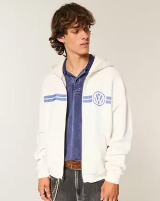 Sudadera con capucha y cremallera con gráfico de carreras de Volkswagen