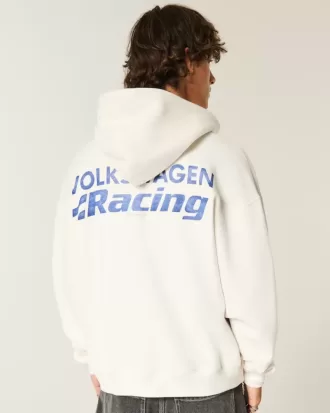 Sudadera con capucha y cremallera con gráfico de carreras de Volkswagen